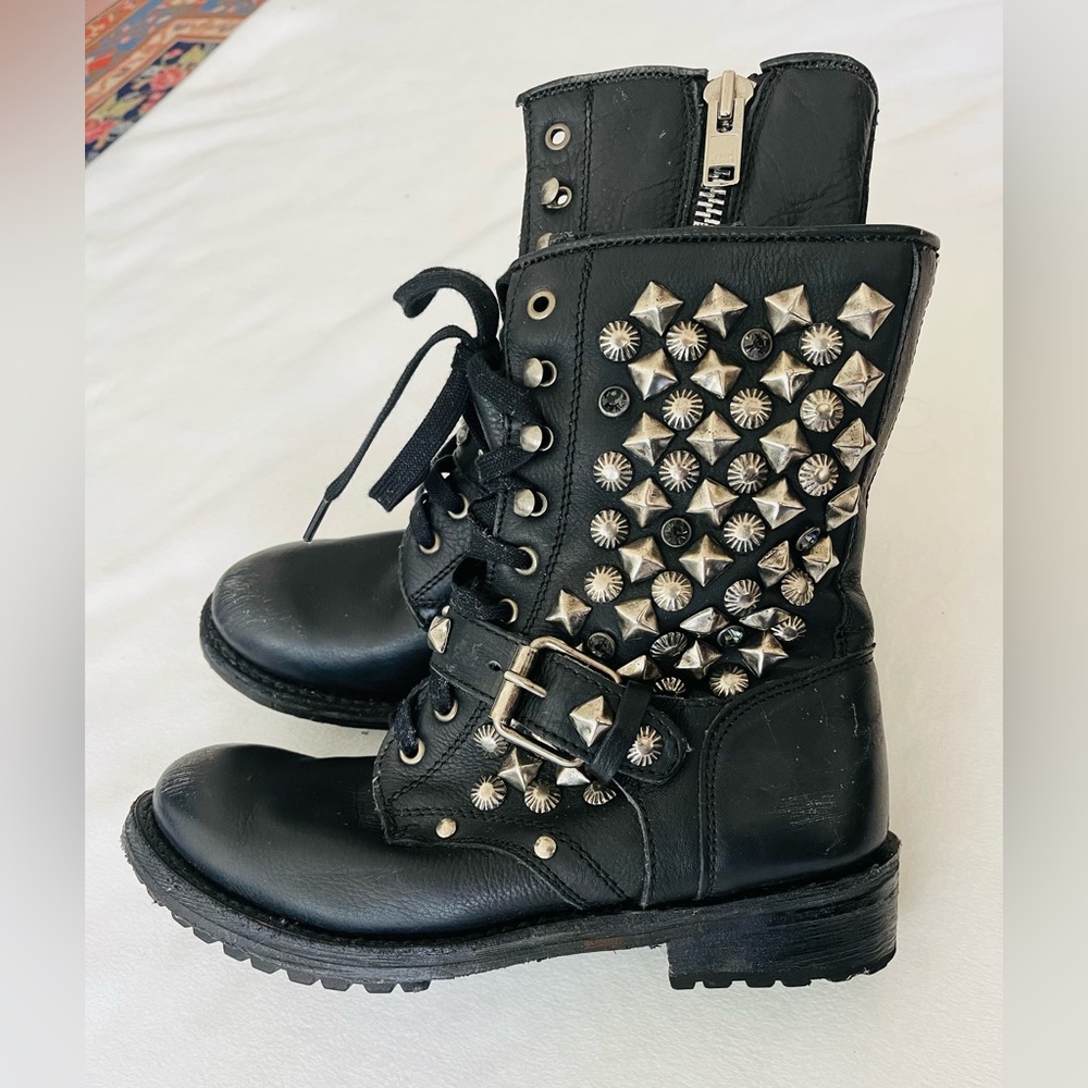 ASH RYANNA STUDDED BIKER BOOTS